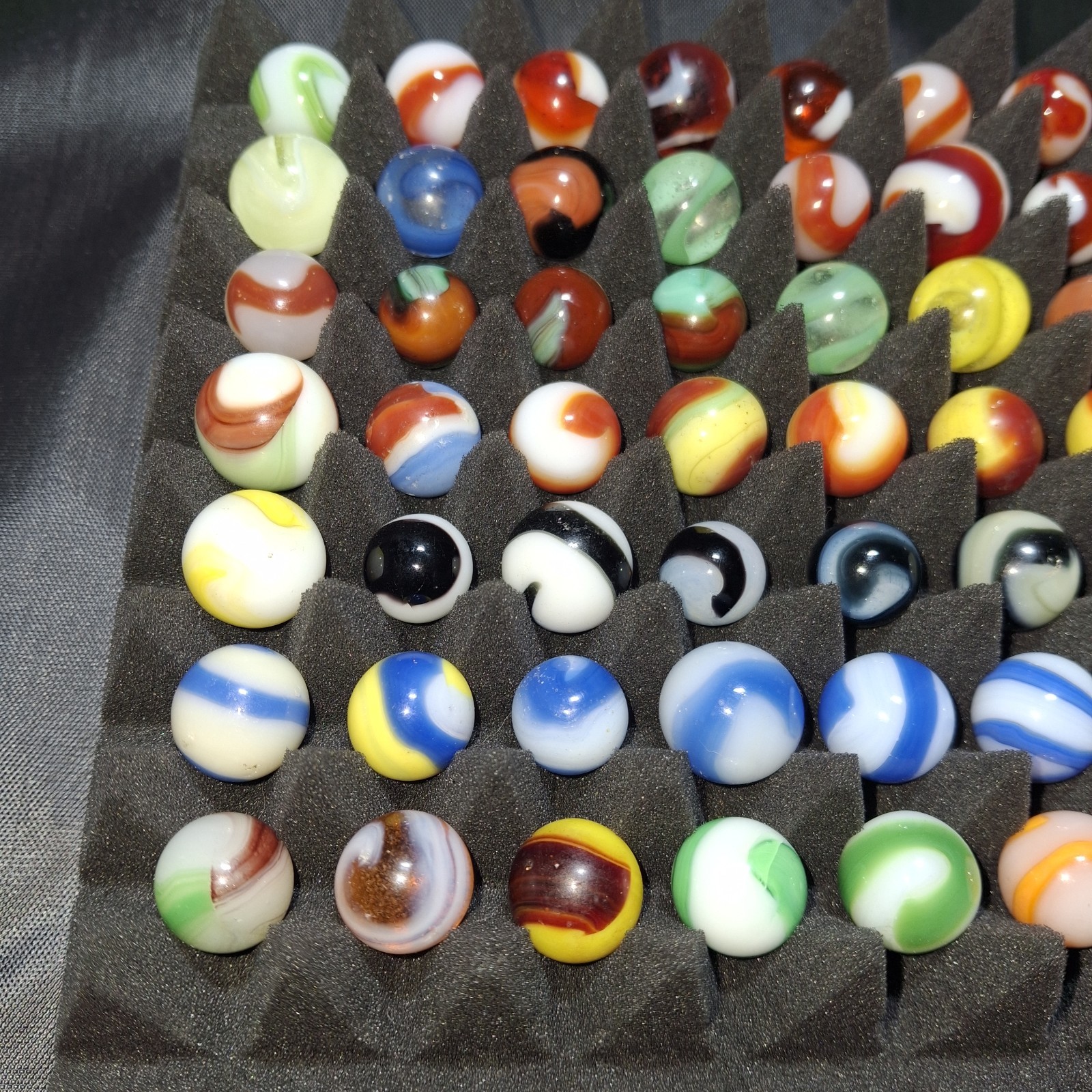 Vintage Akro Agtate Marble Lot, Corks, Oxblood, Patch And Ribbon Snake