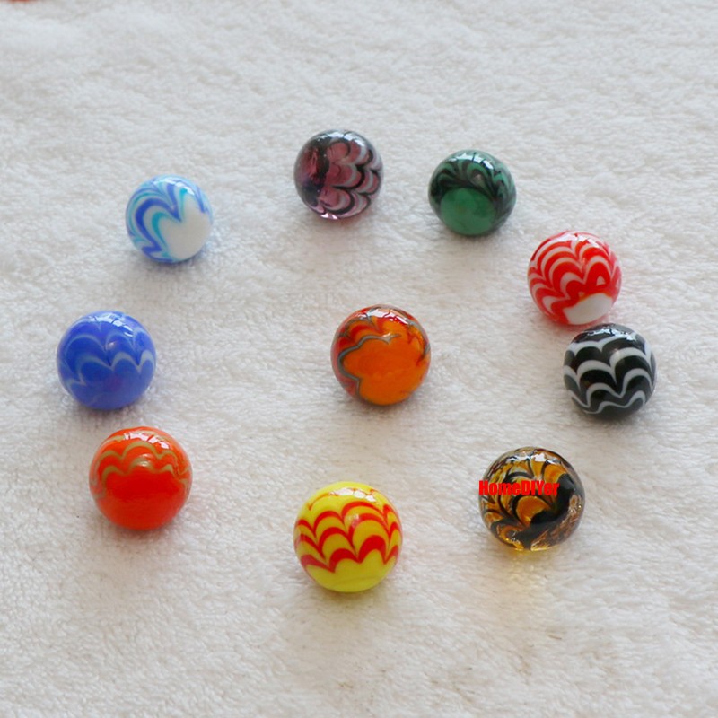 16mm Glass Marbles Colourful Balls Traditional Toys Games Fish Tanks Decoration