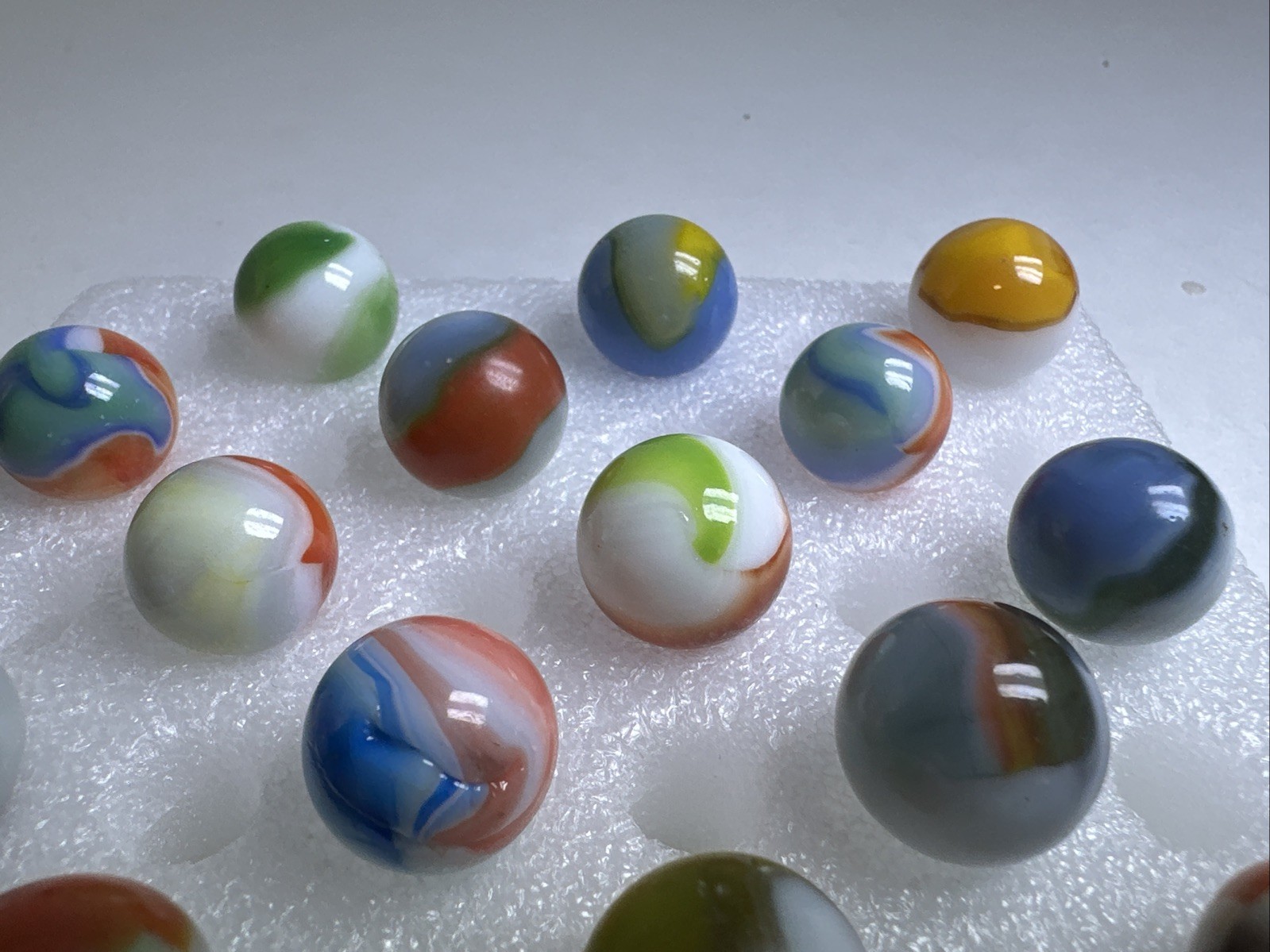 348 Awesome Mixed Lot Of 30 Vintage Vitro Agate Marbles!
