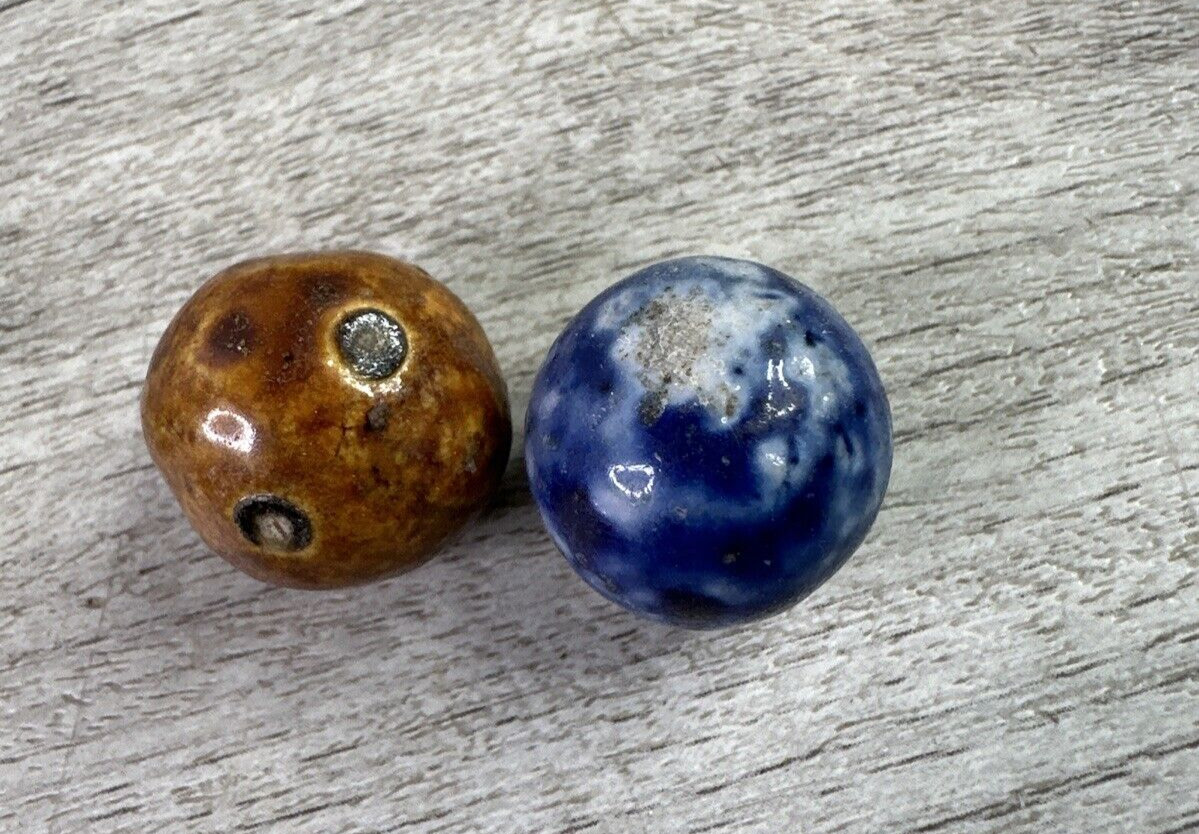 Vintage Marbles Lot Of 10 Various Colors Sizes
