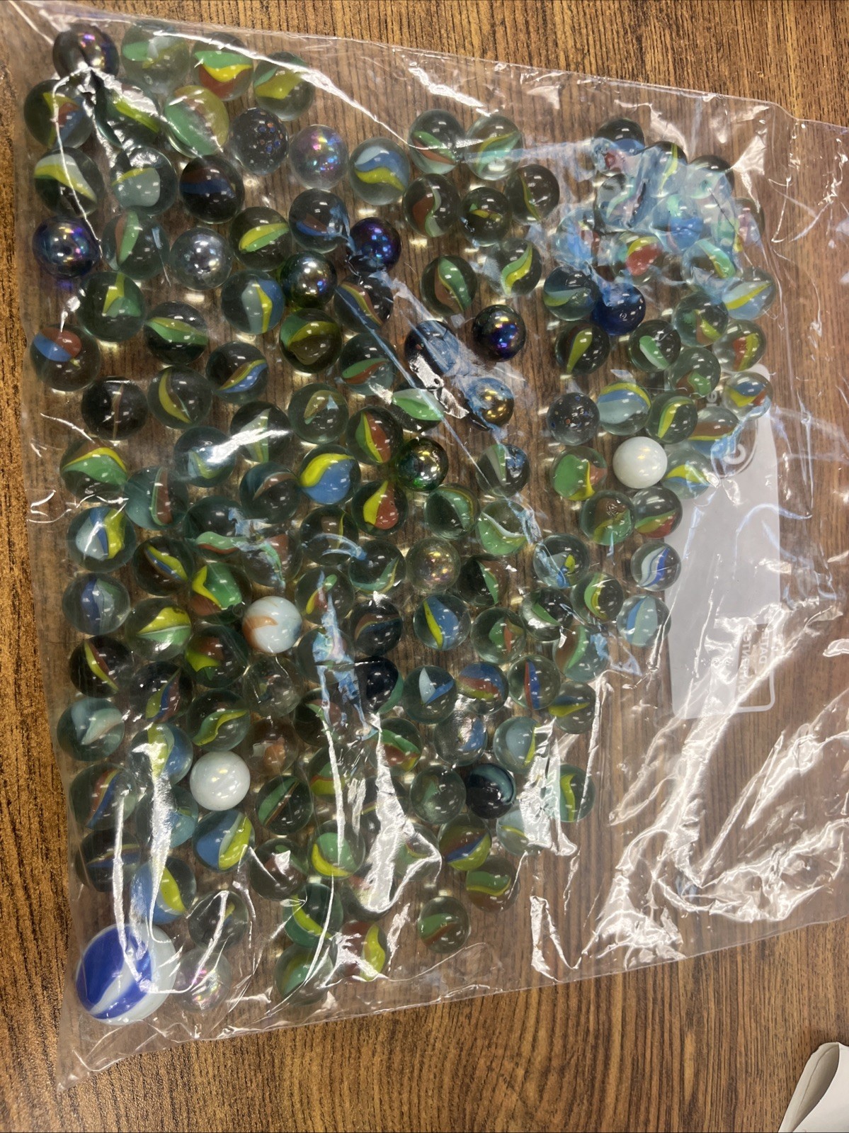 140 Cats Eye Glass Marble Lot With 1 Shooter Marble Assortment