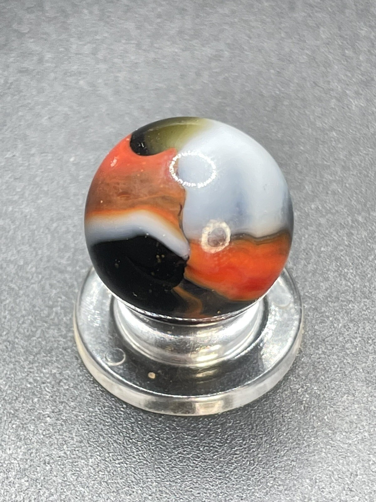 Peltier Rainbo Marble Multi Color Peltier Marble Vintage Marbles 0.629”