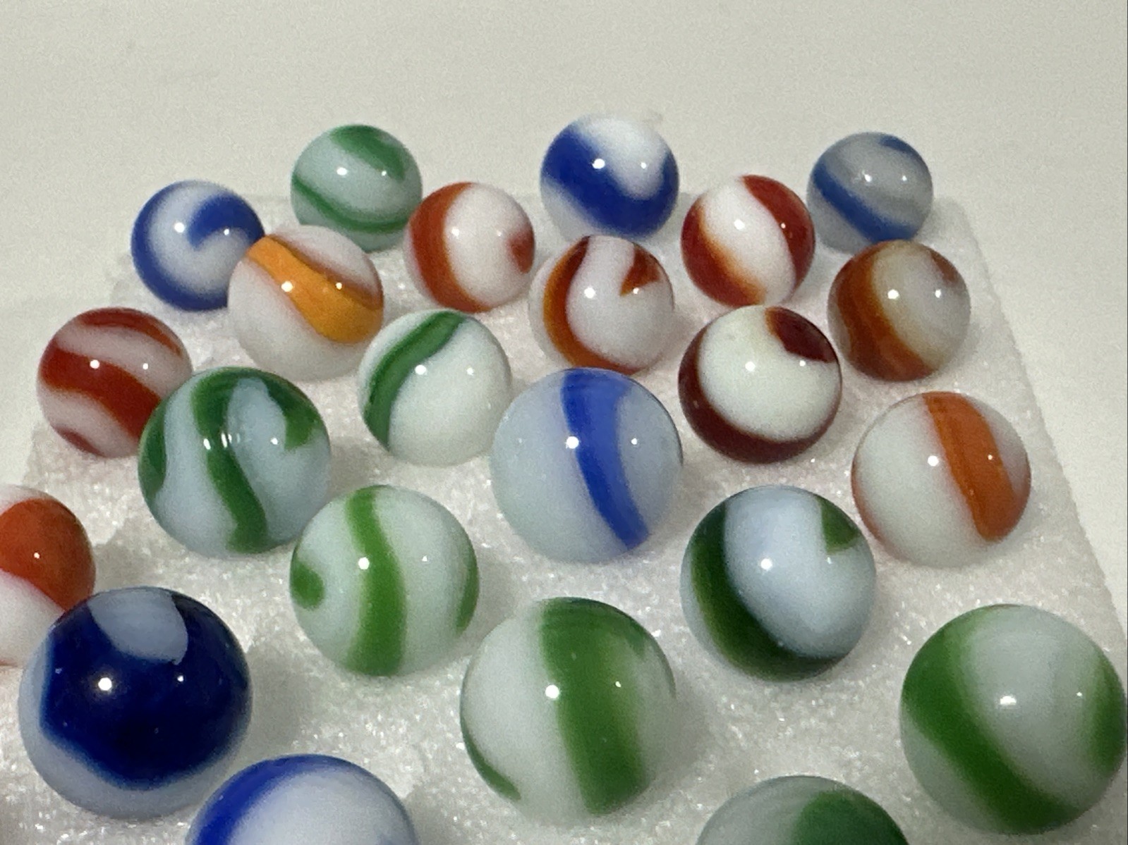 412 Lot Of 30 Akro Agate Prize Name Vintage Marbles!
