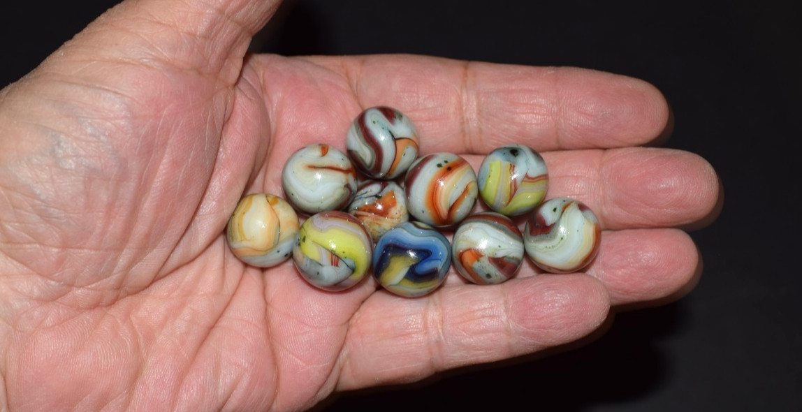 🧐👉Lot of 10 DAS HTF Wildflowers 🌺 run collector’s marbles mixed sizes” M