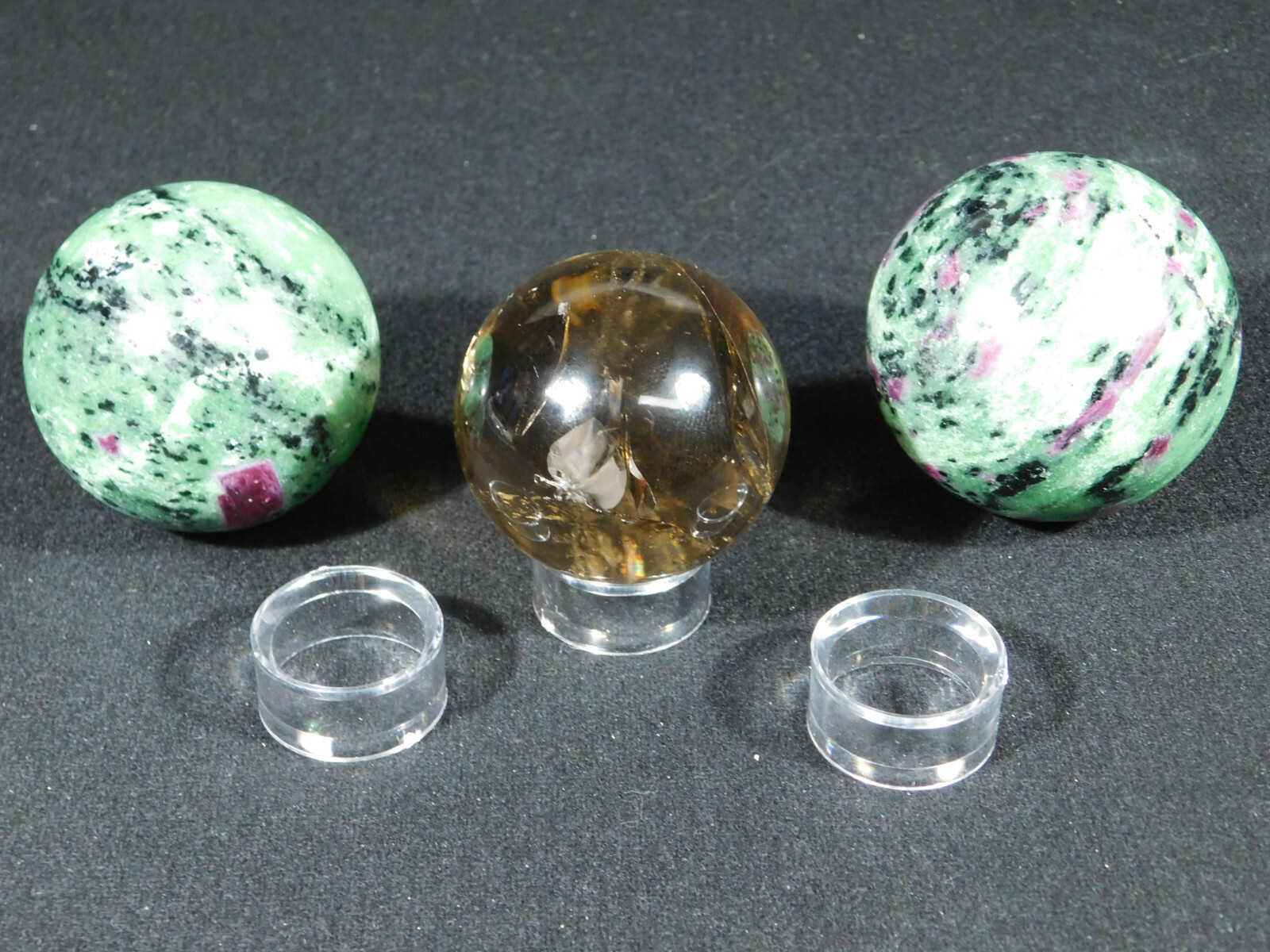 Sphere Display Stand Lot of THREE Clear Acrylic Small Size