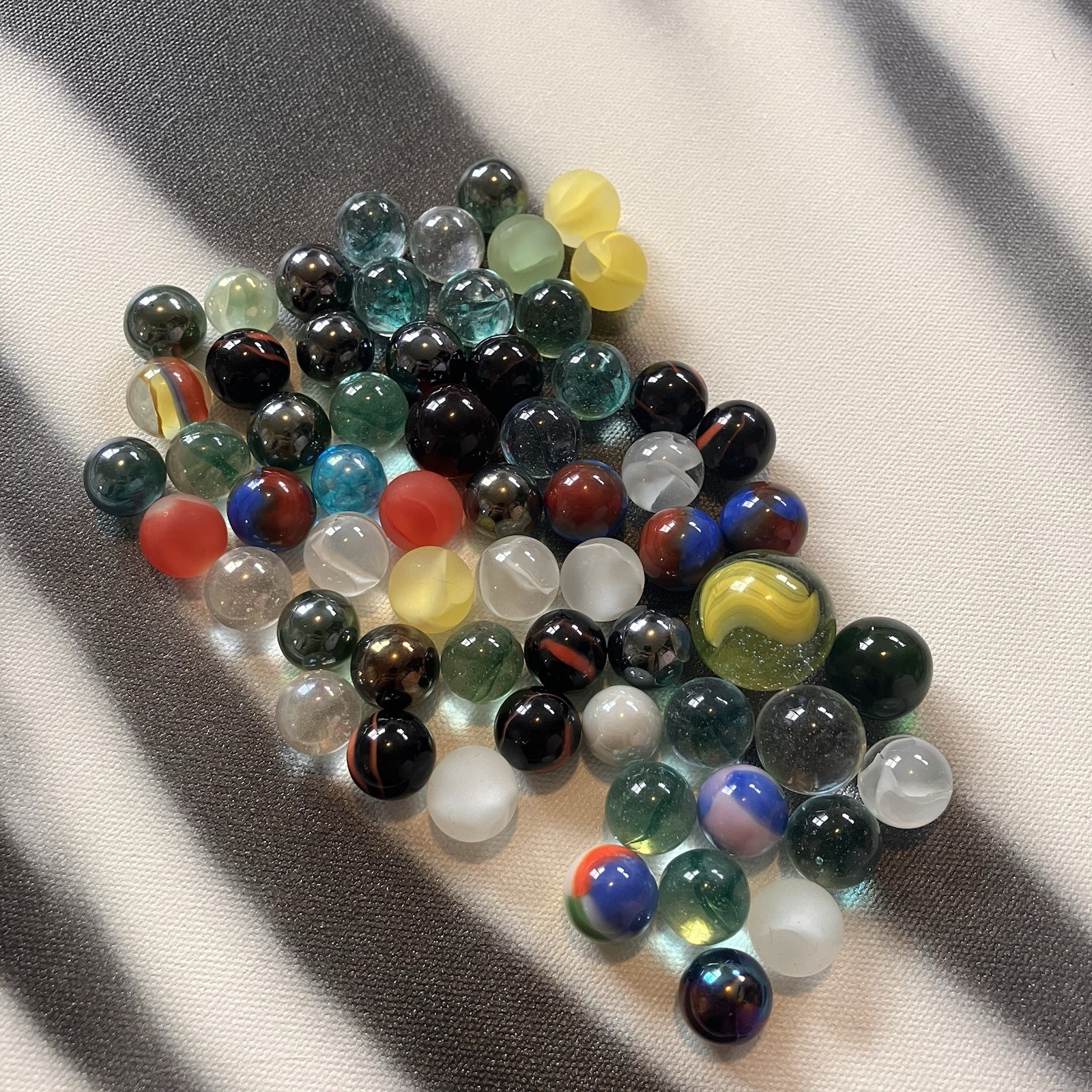 Lot of 62 Mixed Marbles