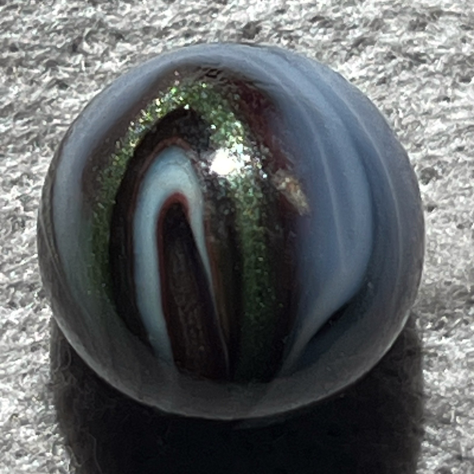 2008 JABO Cranberry Type 1 Oxblood Aventurine Swirl Marble Shooter .66″ MINT
