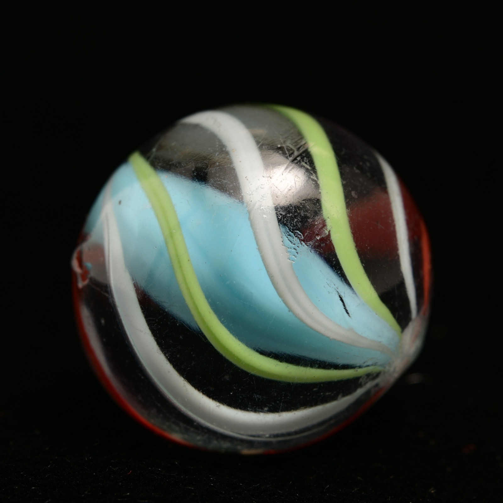 Baby Blue Solid Core German Handmade Antique Marble Crisp & Clear 18mm 11/16”