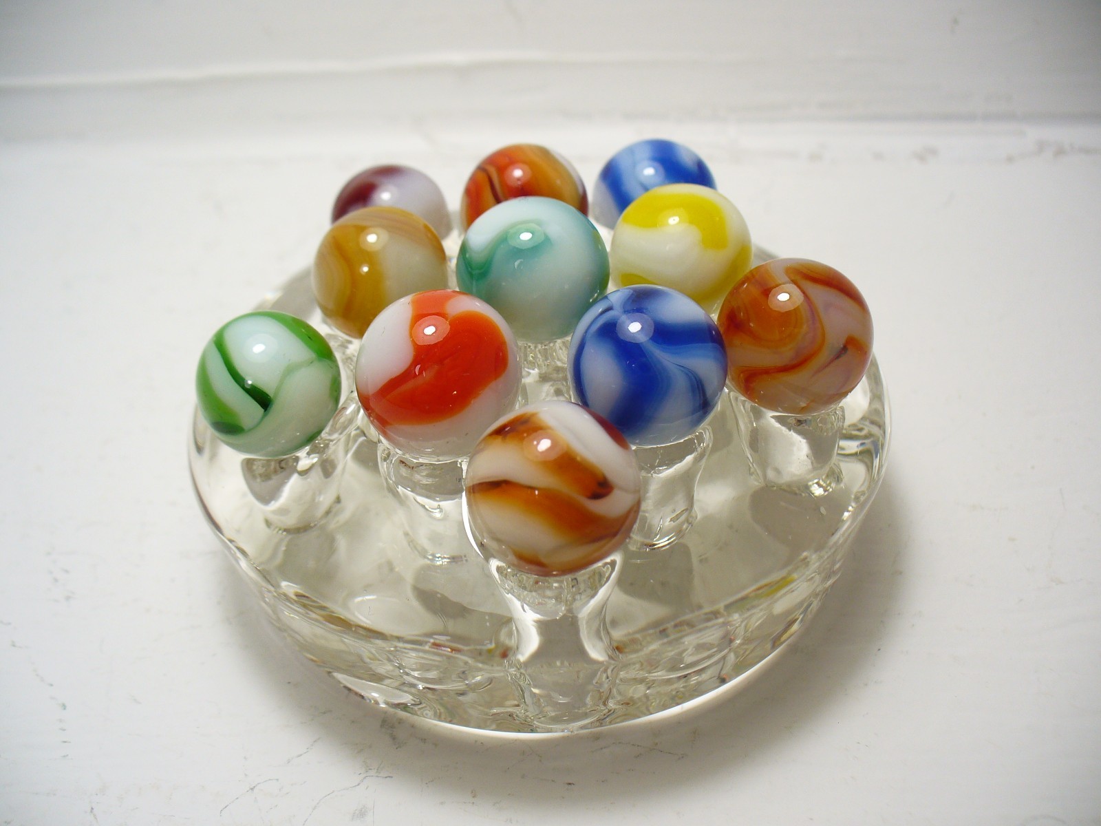 #1103 Marbles 11 pcs. Vintage West Virginia Swirls Alley, Champion