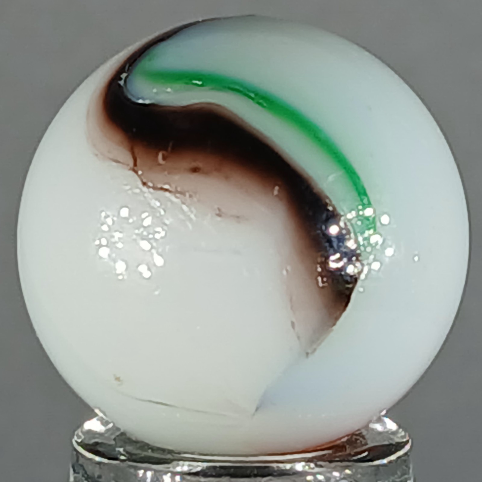 Vintage Imported Patch And Ribbon Marble .65 Inches Near-Mint Condition