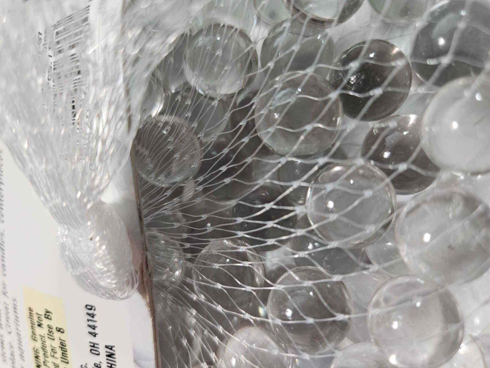 Lot of 3 BAGS that is 300 Clear Marbles s Glass 14mm Bulk 3 bags NOS