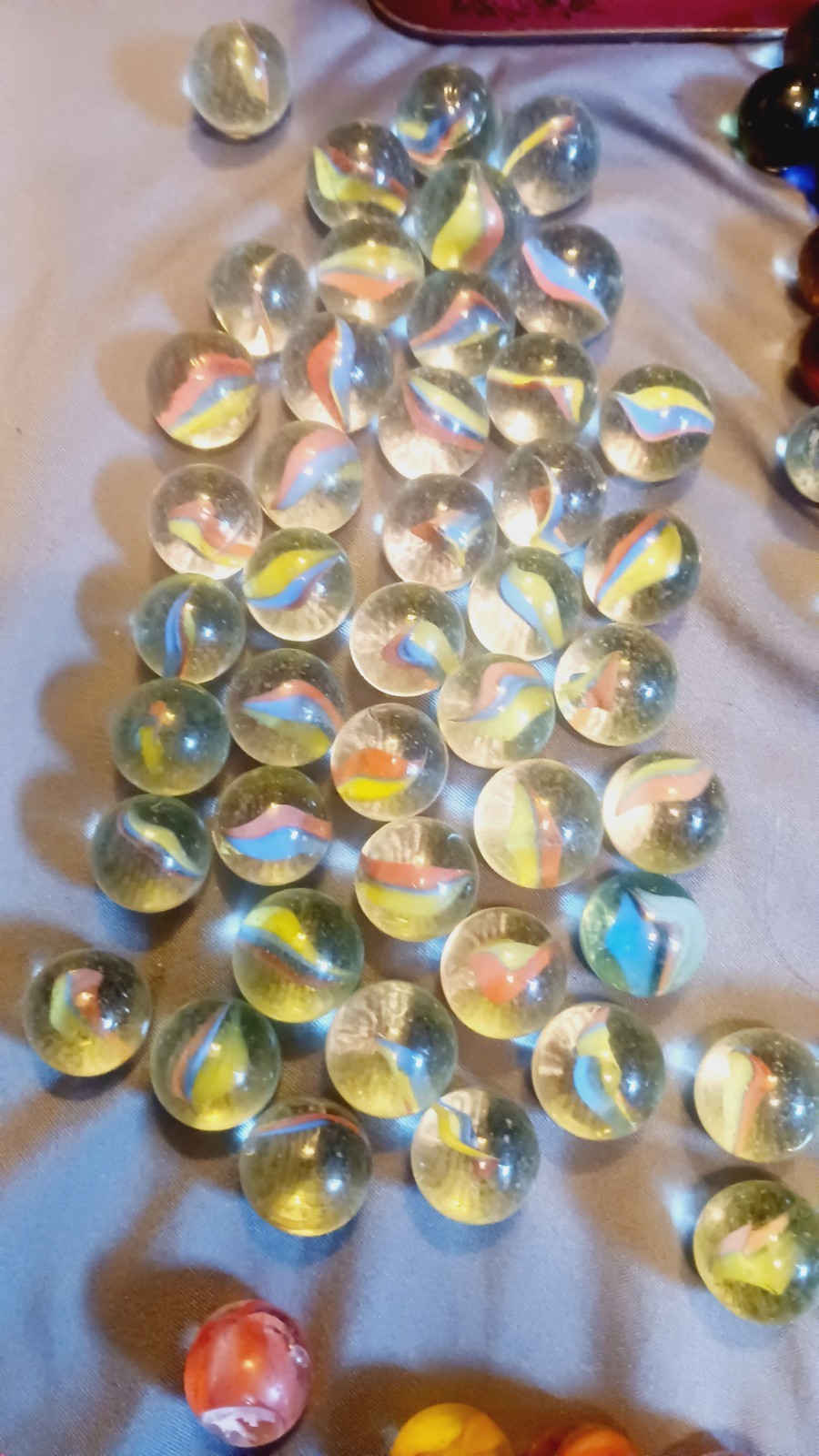 266 Antique Marbles Clay, Glass & Stone 1800s Civil War, Bennington, Marble King