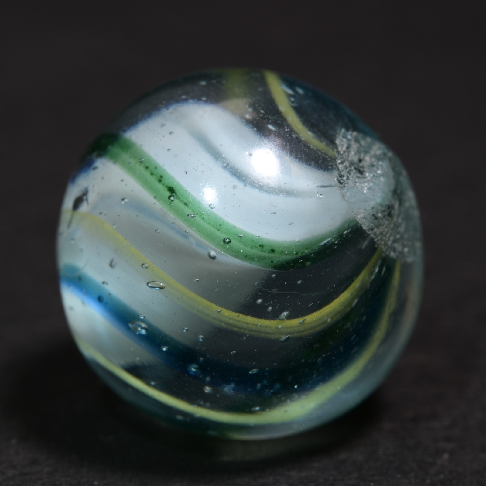 Solid Core German Handmade Antique Marble Cool Coastal Hues 16mm 5/8”