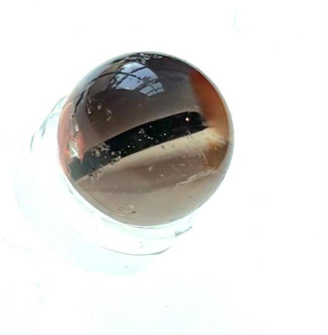 VTG Glass Marble Maybe Master Tiger Eye? Approx. .62″ Very Chipped! #21 As Is