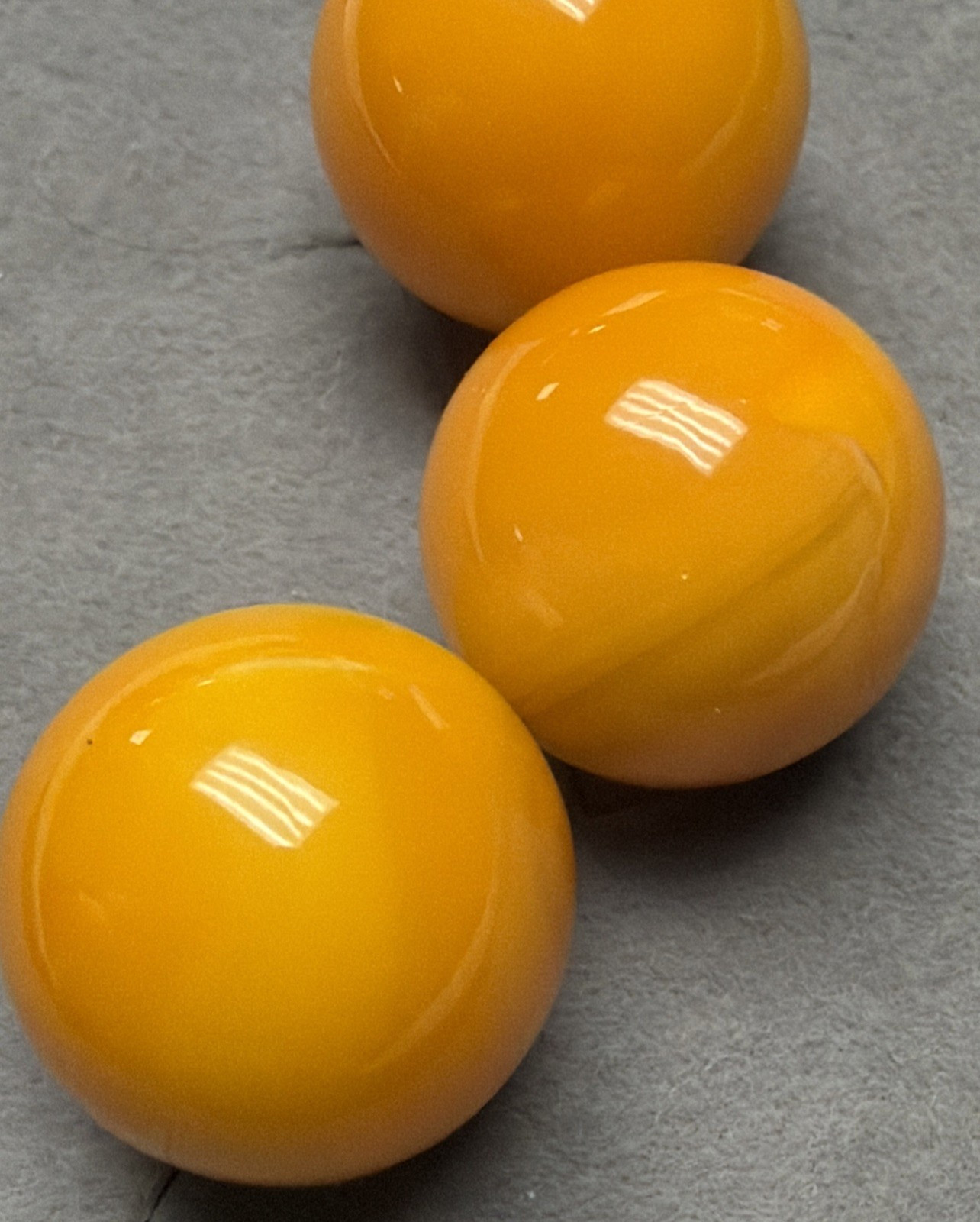 Vtg Lot of 3 Vitro Agate Marble King Orange Marmalade Jelly Butterscotch