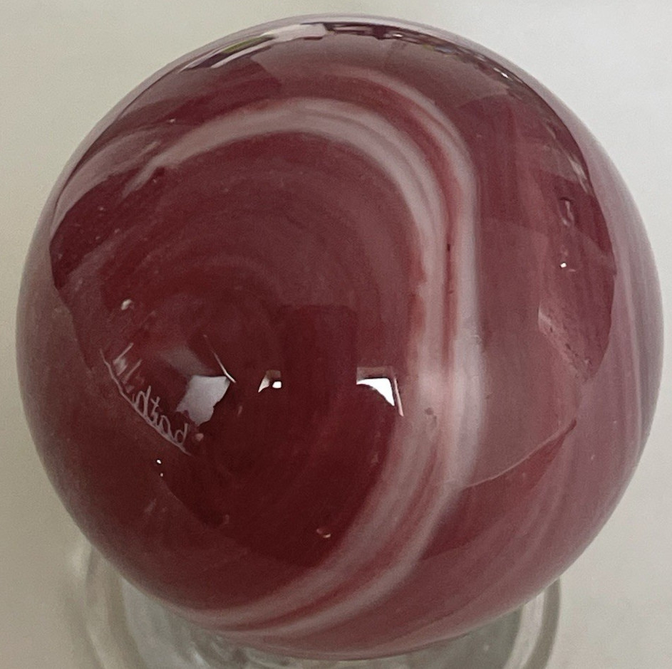VTG 2000 EDDIE SEESE MARBLE 2nd YEAR SIGNED W/ FULL SIGNATURE 1.97″ MAUVE COLOR