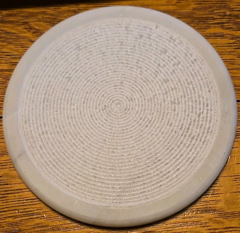 Two RARE CASIGLIANI ITALY Marble Incised Coasters FABULOUS
