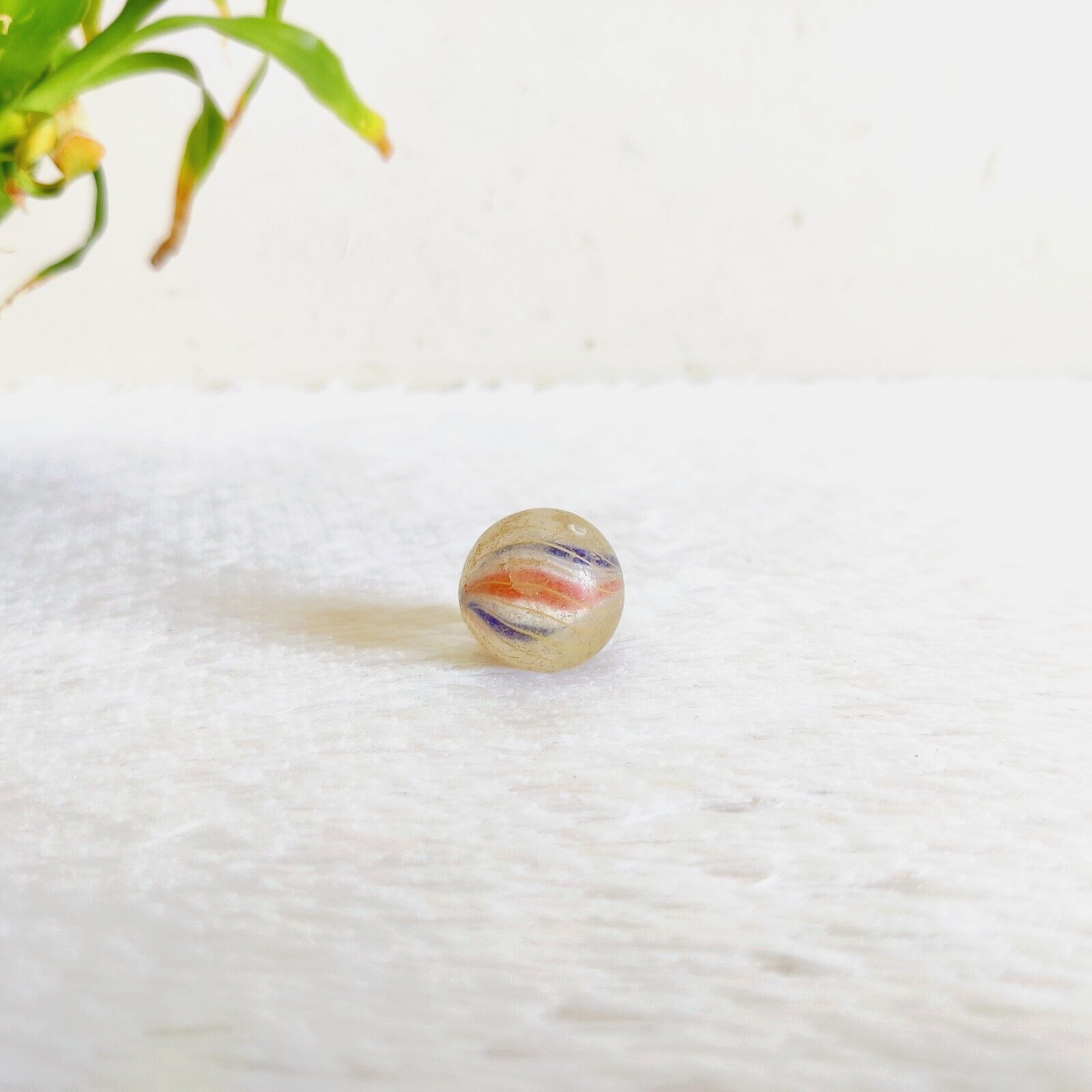 Vintage Original Handmade Divided Core Swirl Colorful Glass Marble Rare GL70