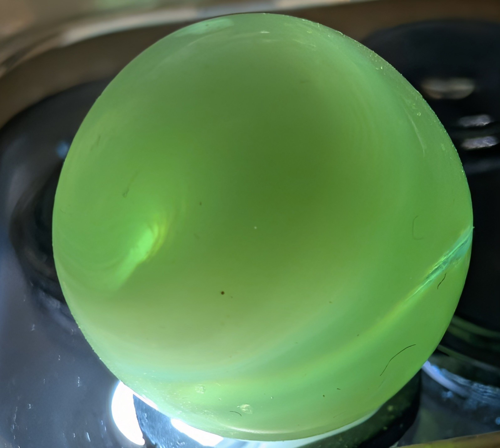.56″ Vintage Jabo Vitro Agate Marble Jade Green White Swirl Player NM