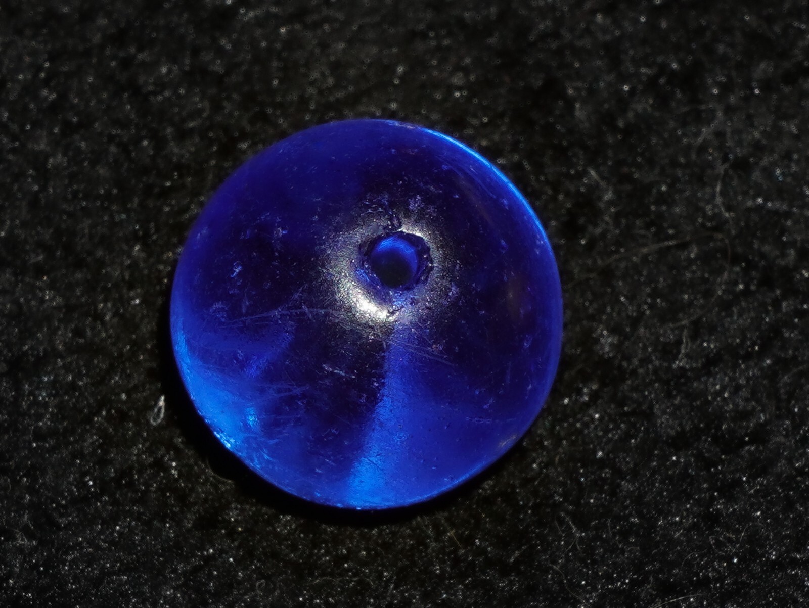 Vintage Royal Blue Cyclone Transparent Marble Bead Jewelry?