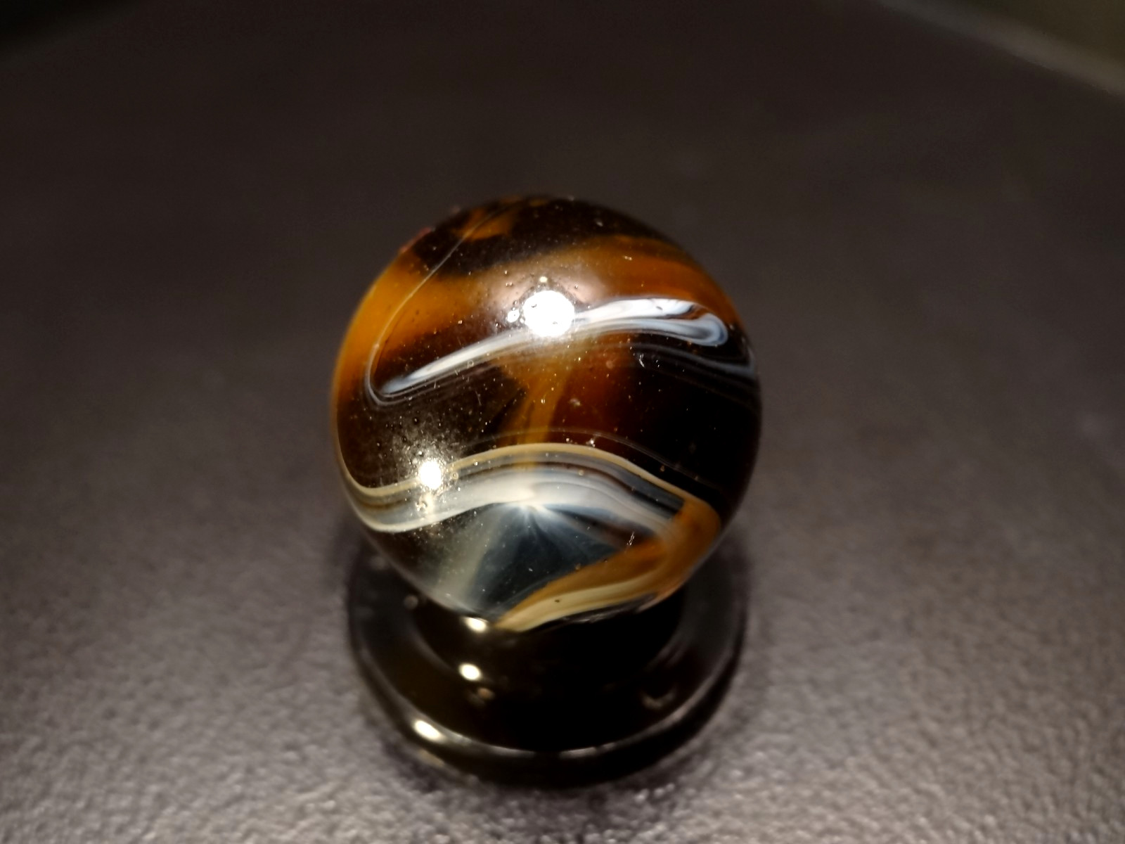 CHRISTENSEN AGATE Real Dark ROOTBEER Road & Tunnel Pattern 🌟 SHOOTER 🌟