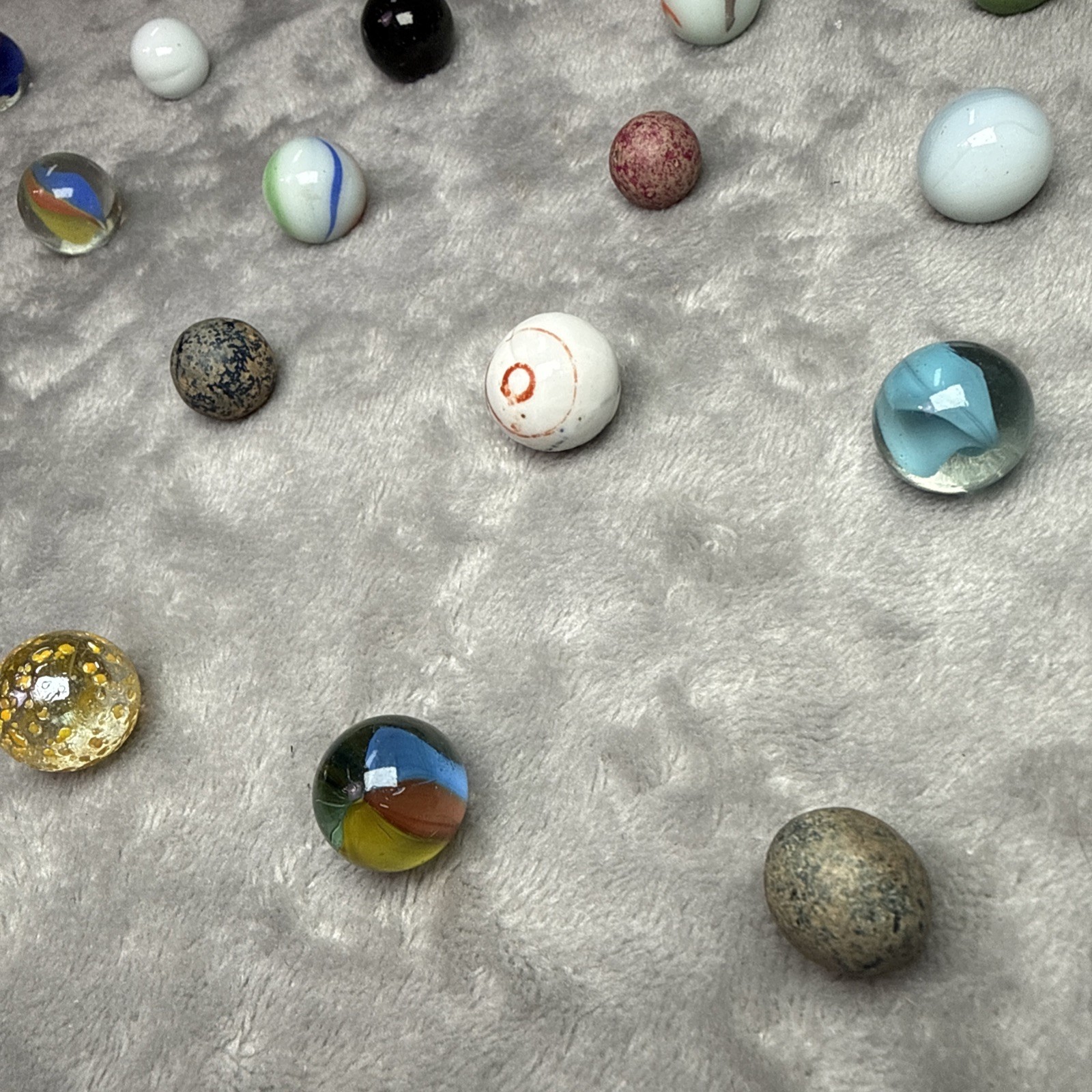 Random Lot of 25 Vintage Marbles, Assorted Colors/Styles/Sizes/Makers free ship!