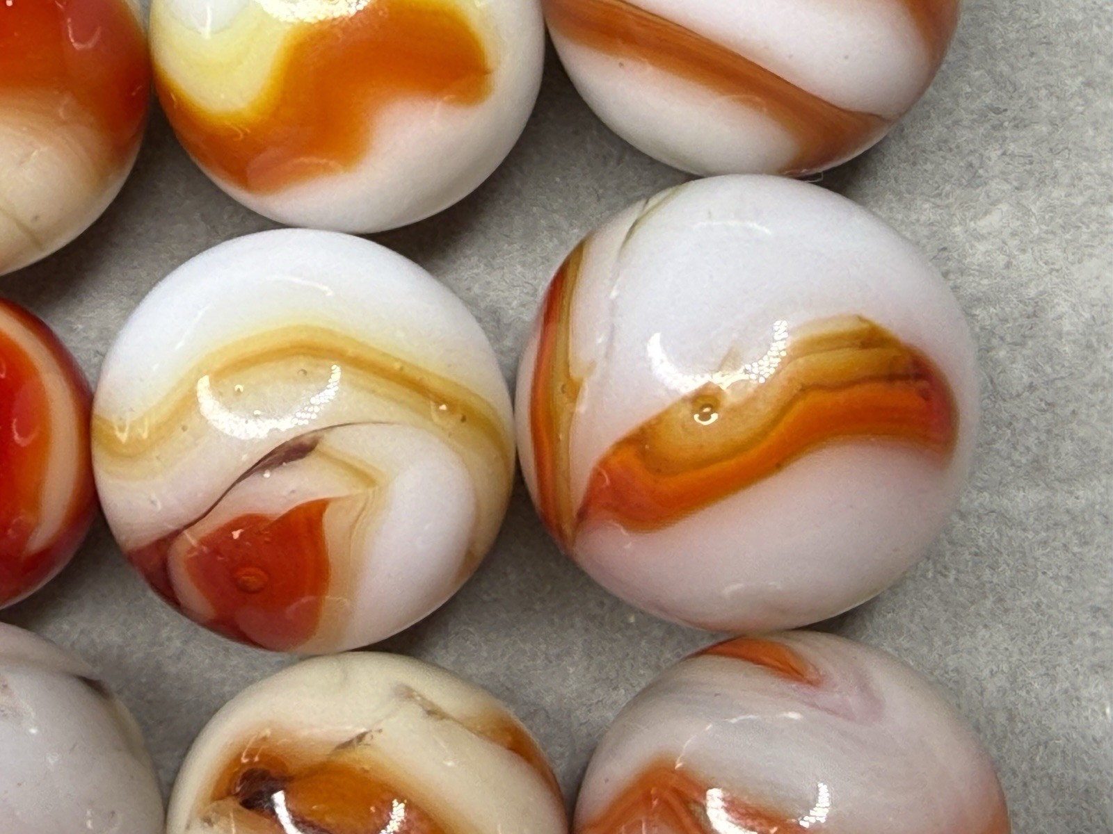 Lot Of 12 CAC Alley Ravenswood Heaton Swirl Marbles .49” To .64” NM(+)