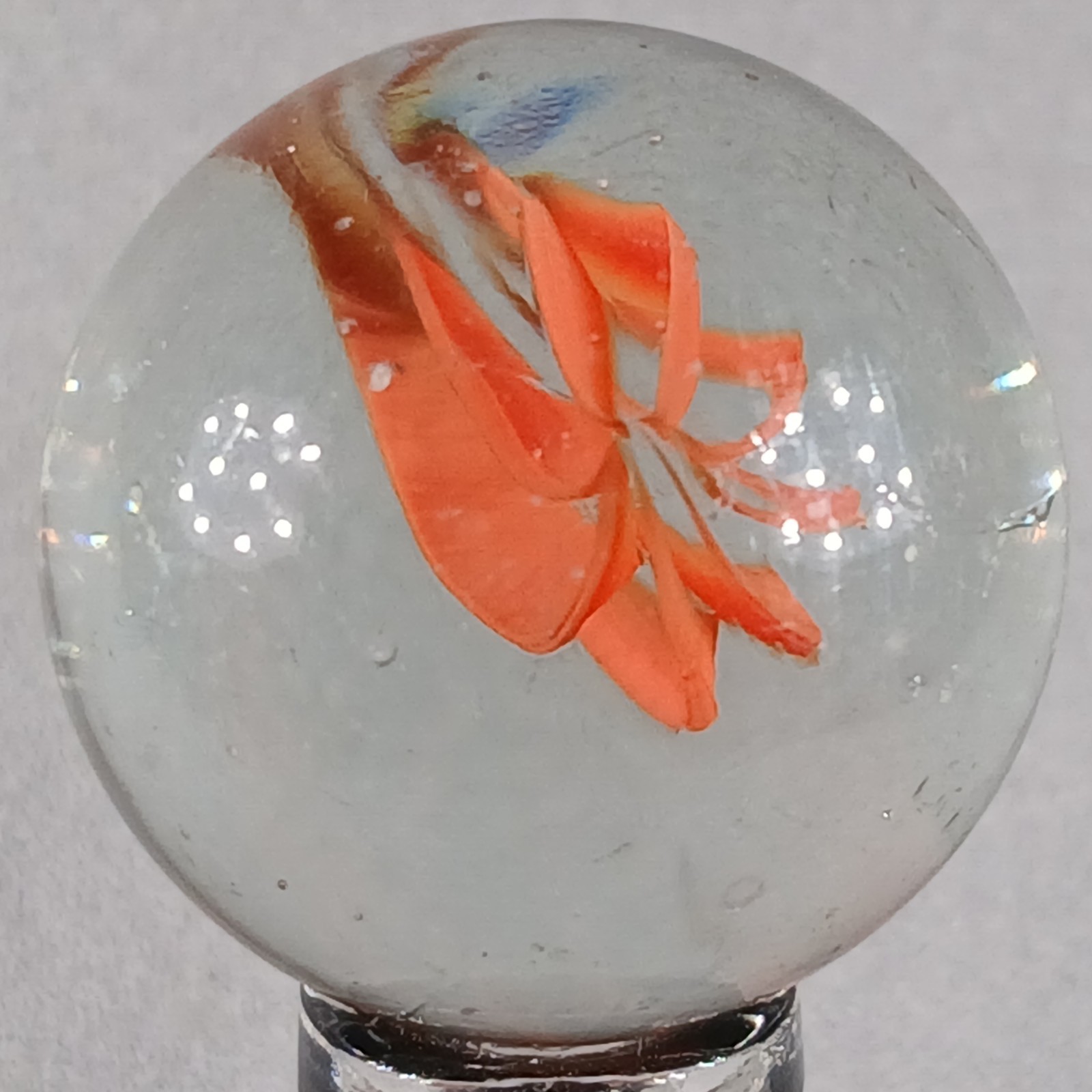 Large Vintage Imported Cat’s Eye Marble .99 Inches Near-Mint Condition