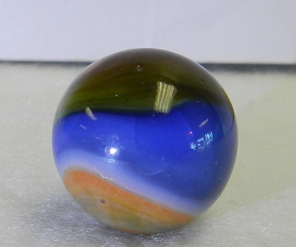 #18263m Colorful Vintage Peltier Glass Swirl Marble .65 Inches