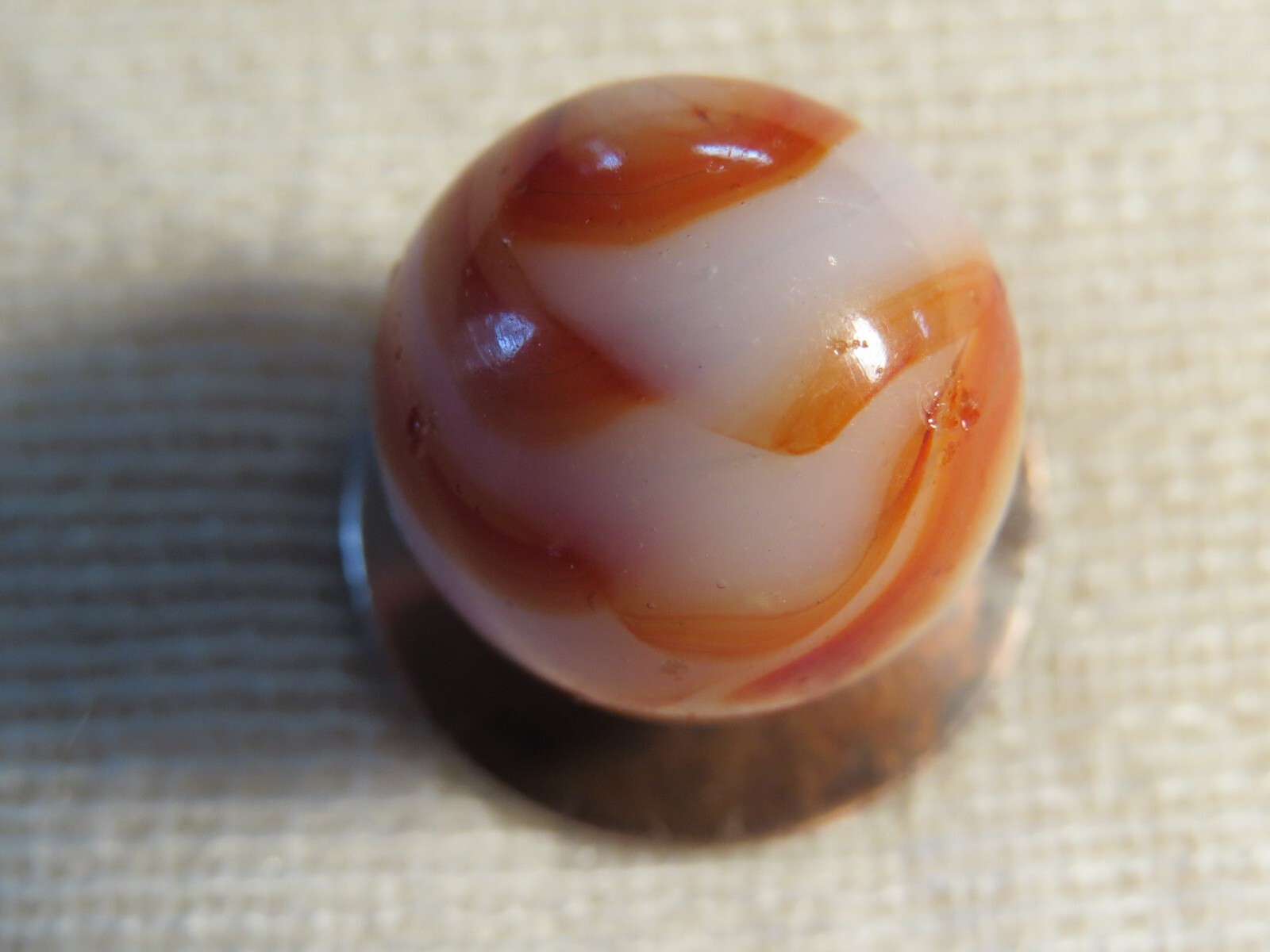 Vtg. Alley WV Marble 1929-1949 Opaque Brown Swirl Near Mint + Beautiful
