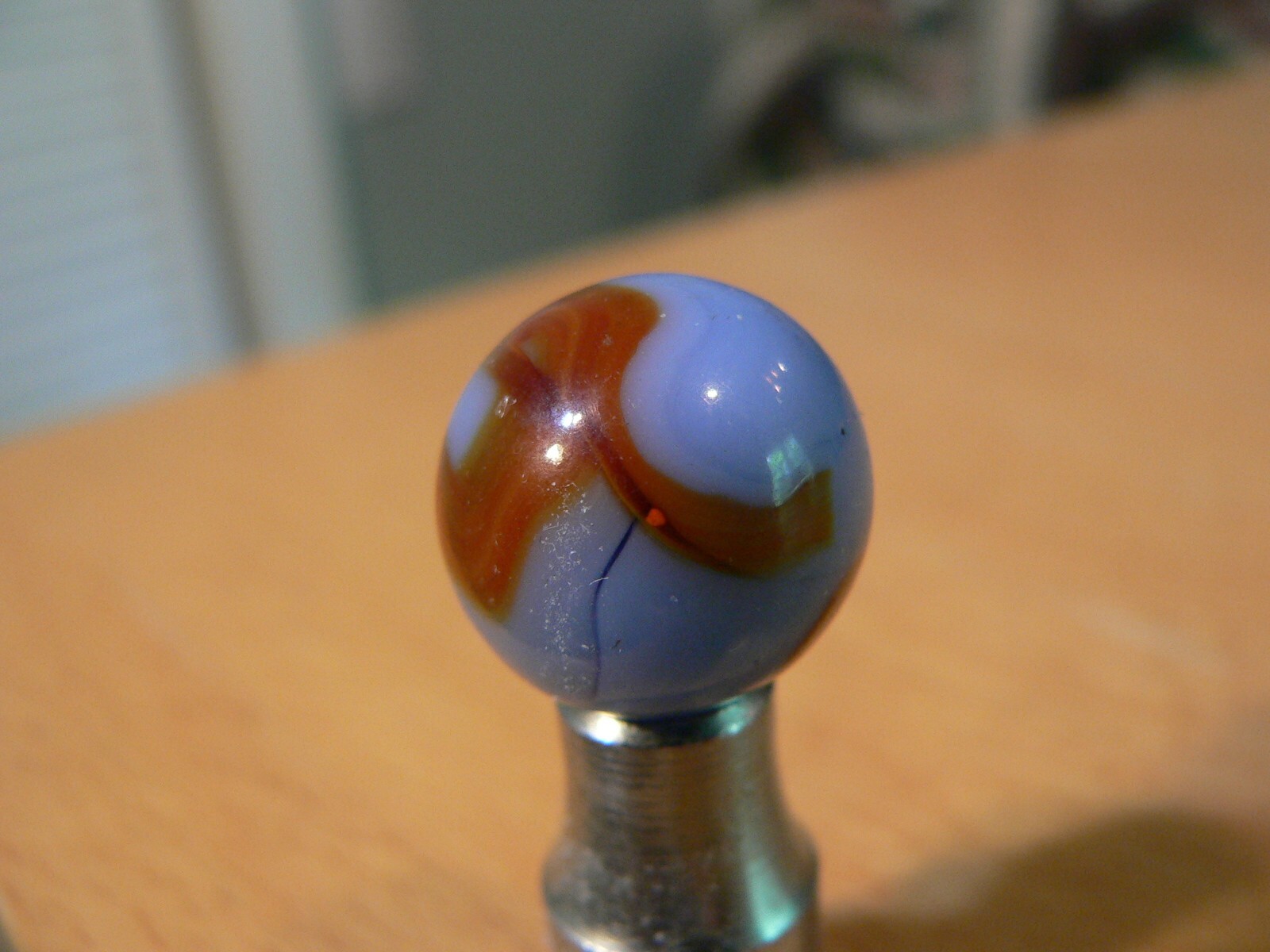 Vintage Pre 1960’s Marble 5/8″ Ravenswood/Alley Oxblood Superman Swirl