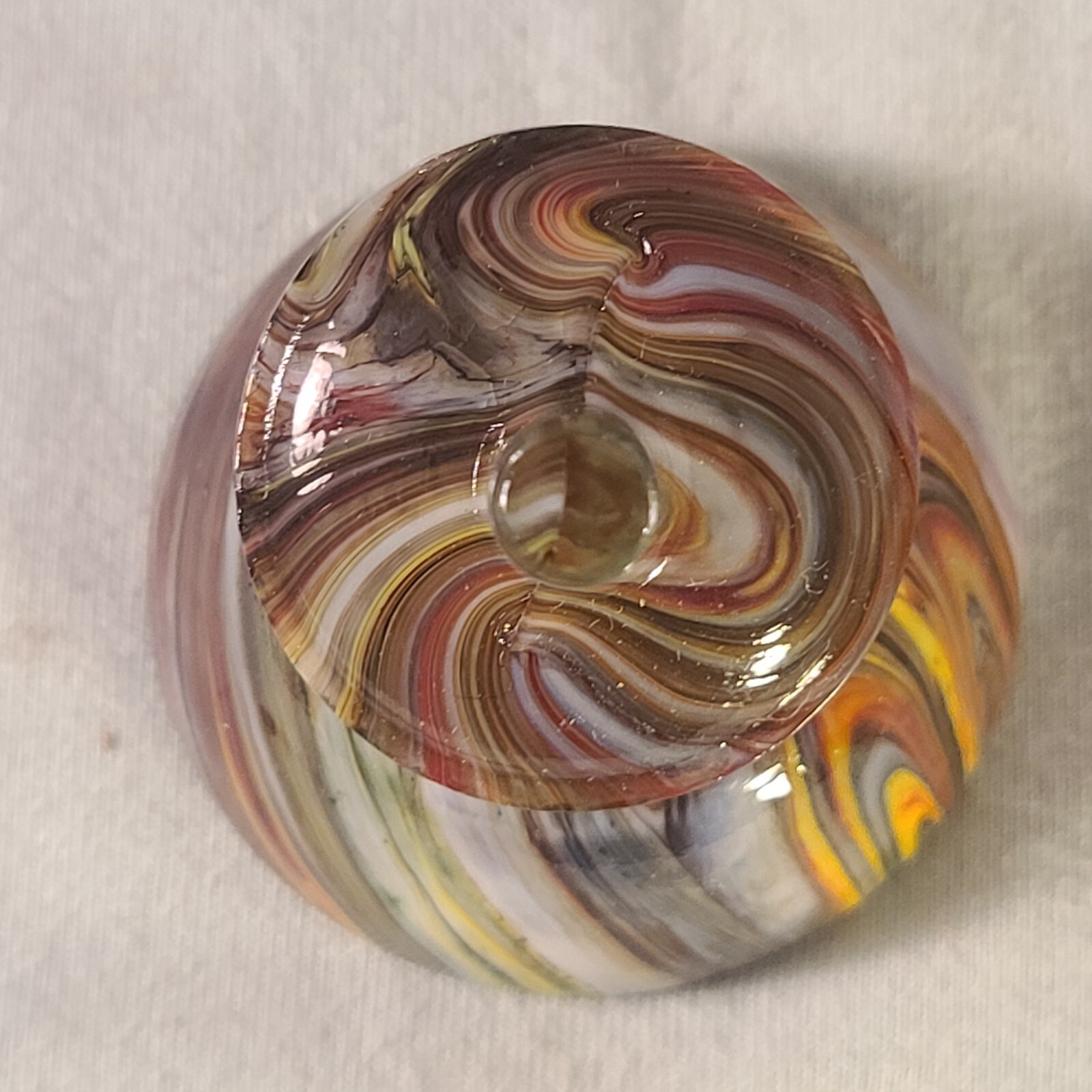 ANDY DAVIS, Glass Art Spinning Top & Base, Joker’s Run (?), #265J