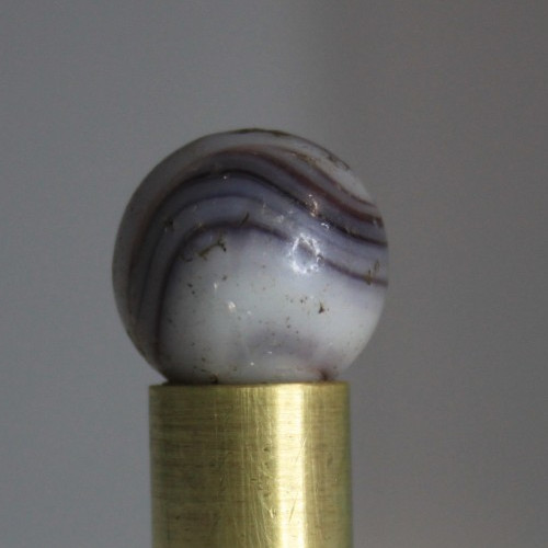CHRISTENSEN AGATE MARBLE COLD ROLLED PURPLE OPAQUE WHITE 11/16″ CIRCA 1925-1933
