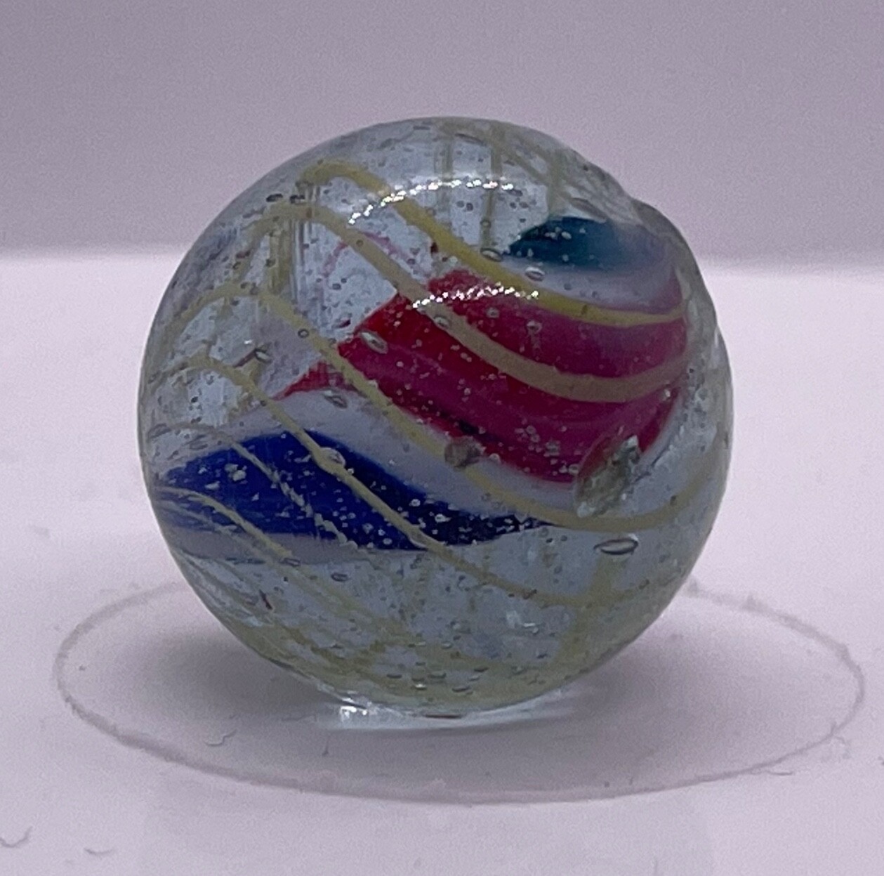 Caged Tinted Base Solid Core Marble 18.5mm (23/32”)