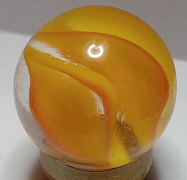 Vintage Vitro Hybrid Full Bloom Cats Eye Marble 5/8″ Neon Snapdragon FABULOUS!
