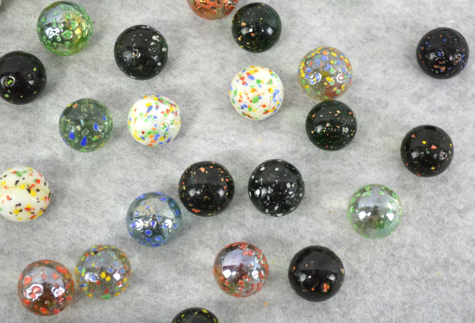 Vintage Marble Lot 40 Speckled Mix Unique Collection 13mm-18mm