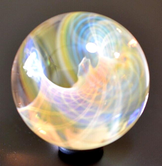 COHESION GLASS MARBLE/1.852″-TRANSPARENT CORKSCREW-MAGENTA,PINK,TURQ.,ORANGE +