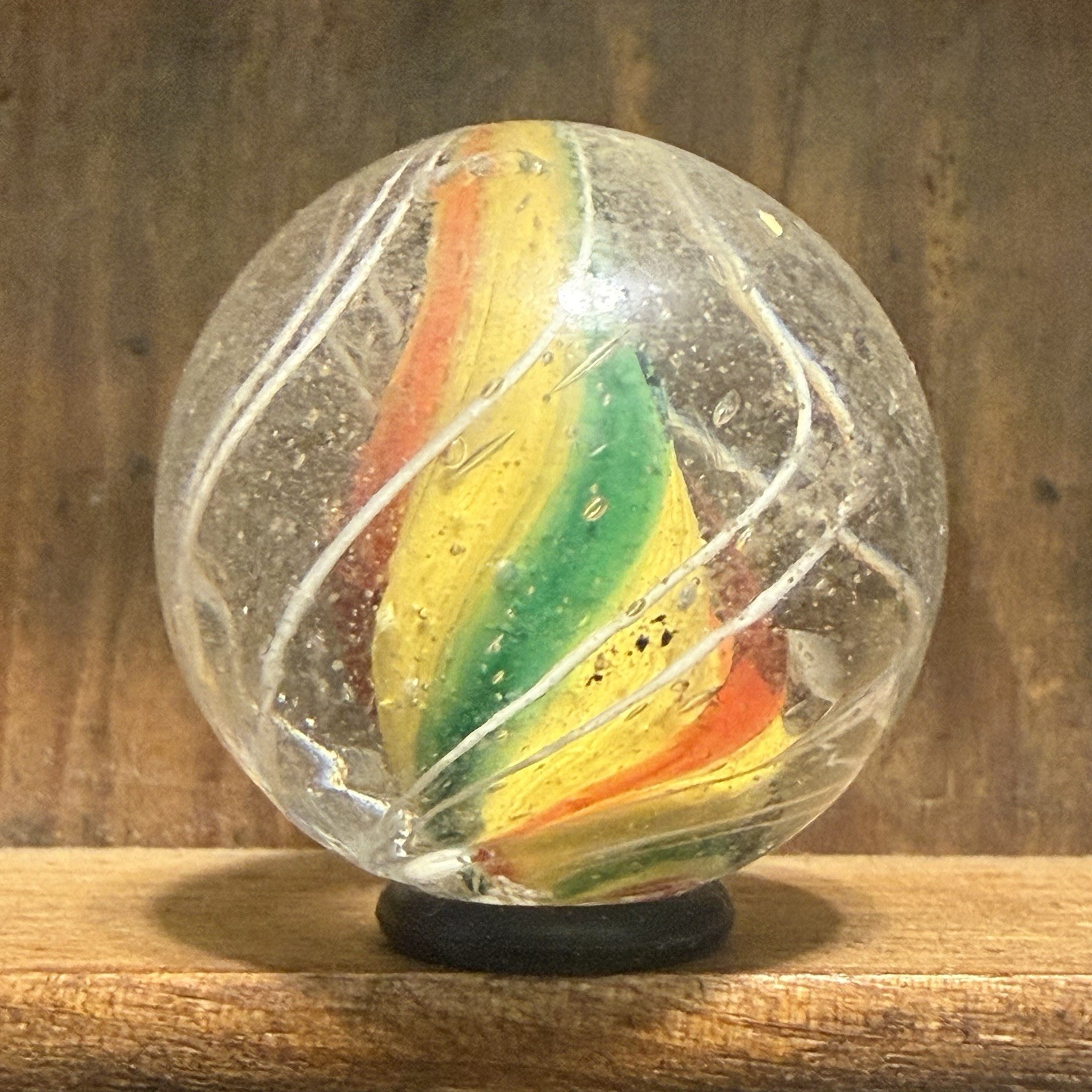 Antique German Handmade Solid Core Marble 1-1/16” Near Mint(-) | 318