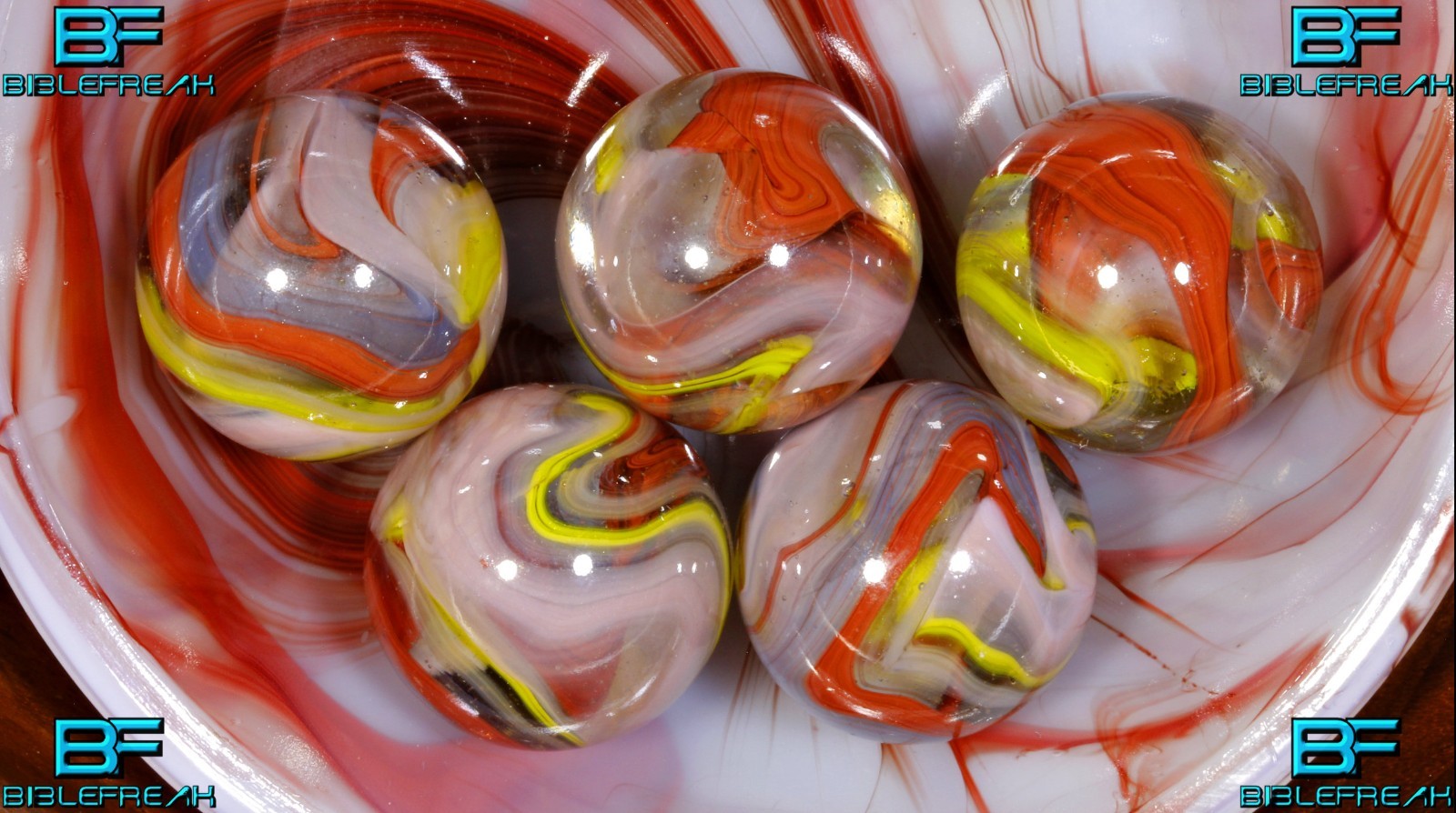 004888 FIVE (5) 2020 D.A.S. DOUBLE DECADE MIX MINT 9.0 3/4” +/- MARBLEs