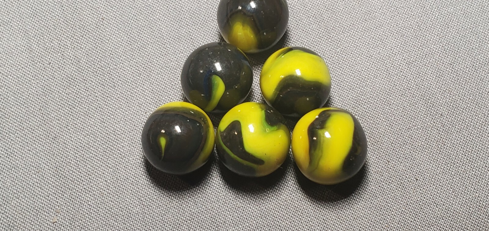 6 OUTSTANDING JABO SWIRL MARBLES $3.99 LOT #3MH9