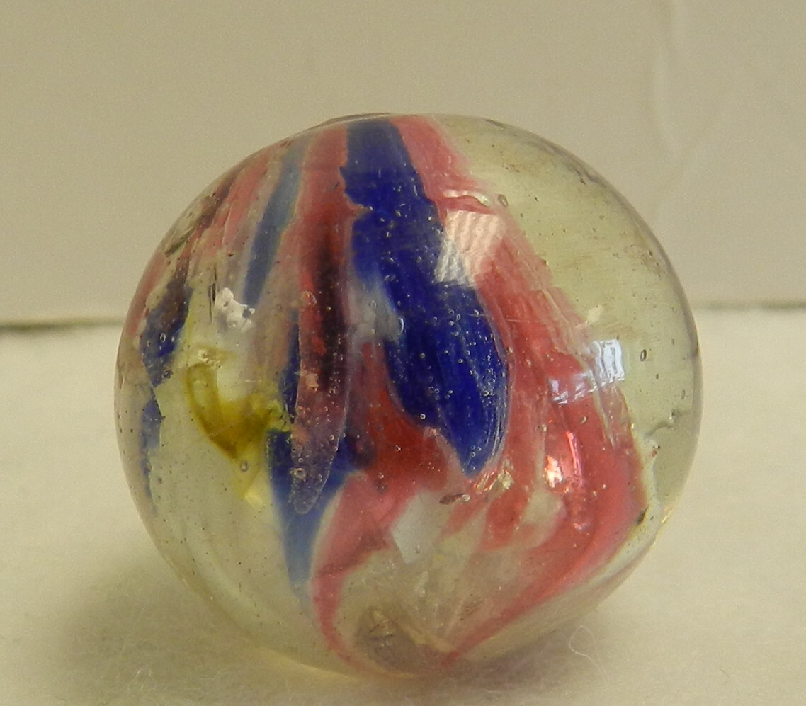 #18722m Interesting Shrunken Onionskin Vintage German Handmade Shooter Marble