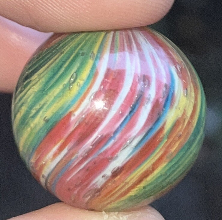OUTSTANDING GERMAN Onion Skin Marble 15/16” German Multi Color Onion Skin Marble