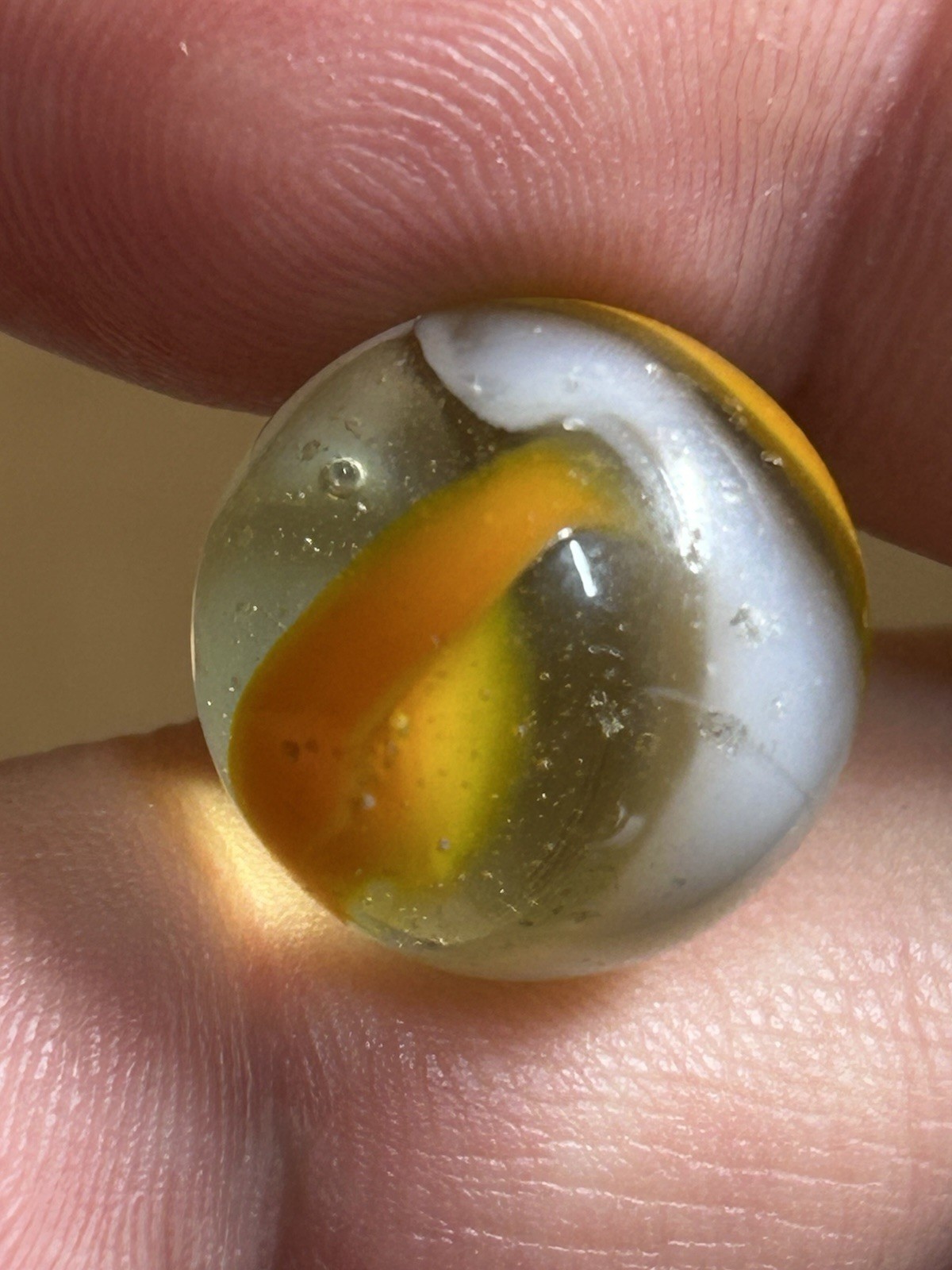 Vintage Peltier NLR .63 Inch Sunset Rainbo Marble