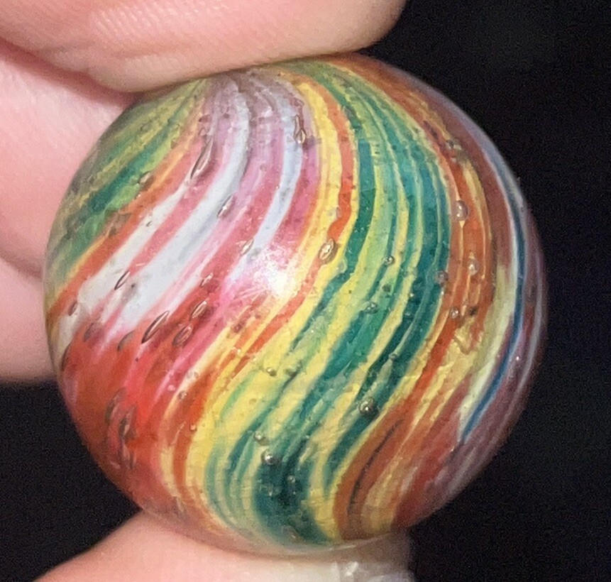 OUTSTANDING GERMAN Onion Skin Marble 15/16” German Multi Color Onion Skin Marble
