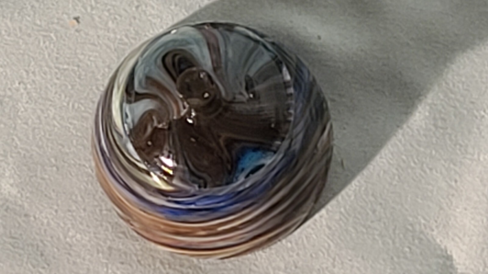 ANDY DAVIS, Glass Art Spinning Top & Base, What A Tribute Run (?), #067B