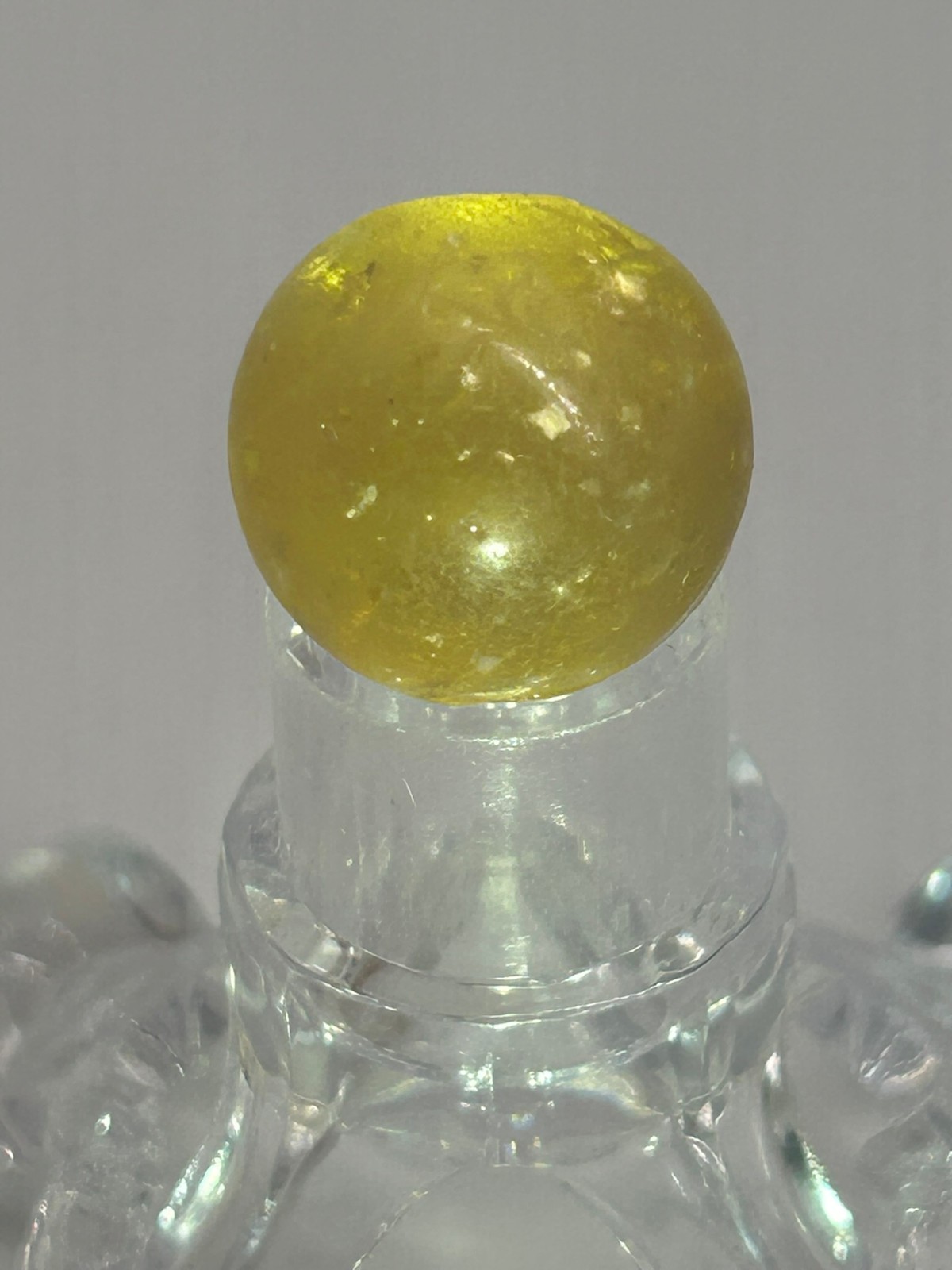 Antique German Yellow Mica Marble 21/32″ Mint M3