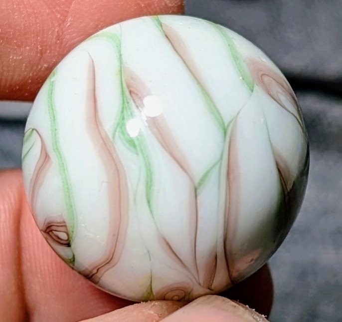 1 & 1/16″+ Massive Busy Veiligglas Opaque Swirl 1950s/1960s Vintage Marbles MM