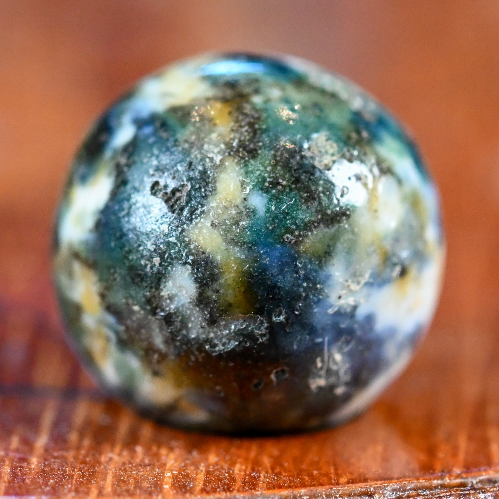 Colorful Fancy Bennington Marble, Handmade 0.58 inch, Mint, Germany, S1650