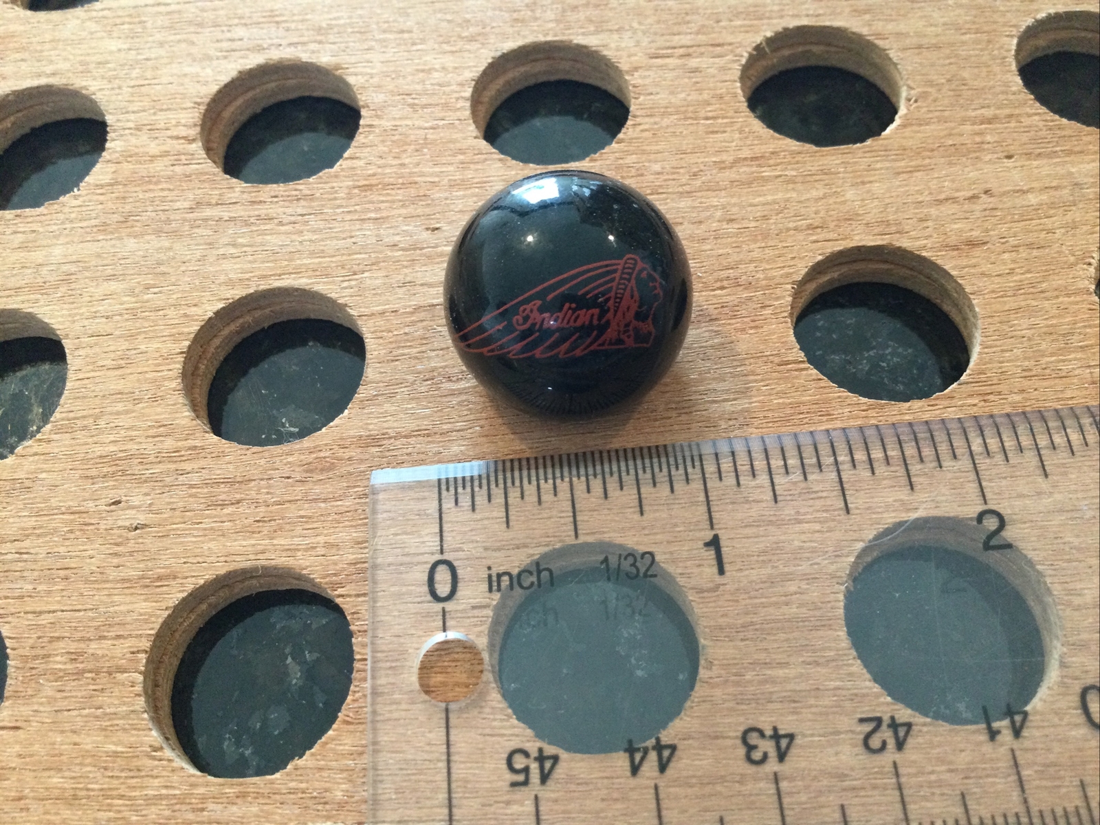 Vintage | “Indian” | Red Print on Black Marble