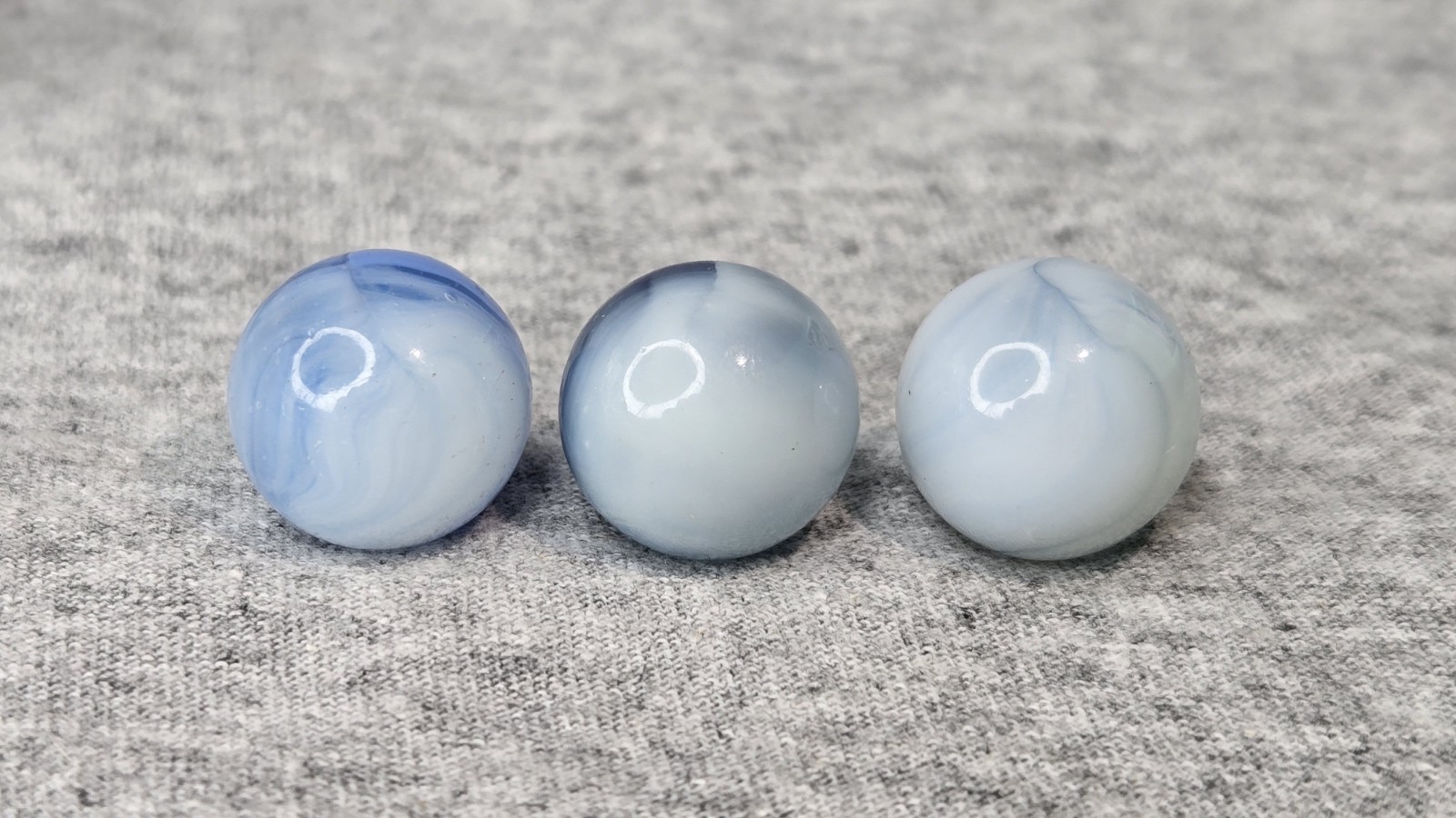 Vitro Agate Conqueror Marbles – Clear Base Brushed Patches | Lot of 12 #007